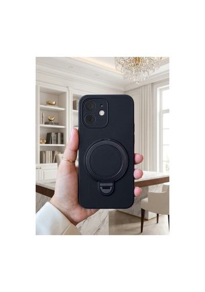 Oppo A6 Pro İle Uyumlu 360 Derece Dönebilen Kalın Metal Magsafe Halka Stantlı İçi Kadife Korumalı Ultra Lüx Premium Silikon Kılıf Siyah Oppo A6 Pro İle Uyumlu 360 Derece Dönebilen Kalın Metal Magsafe Halka Stantlı İçi Kadife Korumalı Ultra Lüx Premium Silikon Kılıf Siyah