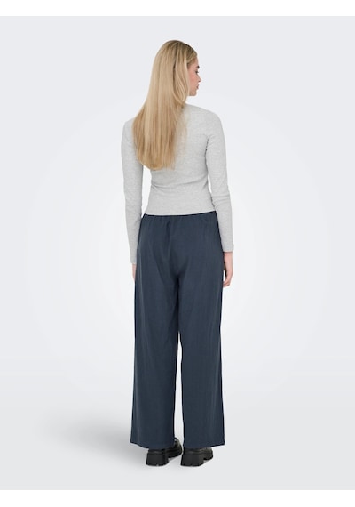Only Onlval L/s O-neck Top Kadın Uzun Kollu T-shirt 15371305 Gri