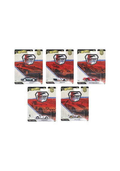 Hot Wheels Premium Car Culture Vintage Racing 5'li Set Porsche 917k Ferrari 250 Gto Lancia Stratos Beyaz