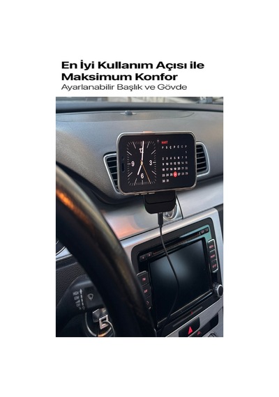 Ttec Araç Telefon Tutucu Izgara Petek Havalandırma Kalorifer Magsafe Uyumlu Kablosuz Şarj Özellikli