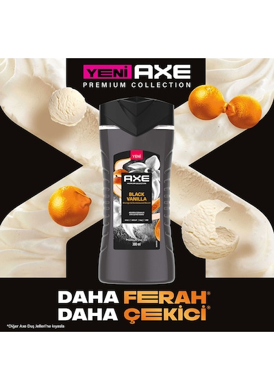 Axe Black Vanilla 3in1 Vücut Saç Yüz Duş Jeli 2 x 300 ML