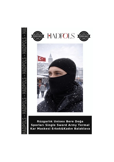Hadpols Rüzgarlık Unisex Bere Doğa Sporları Single Sword Army Termal Kar Maskesi Erkek&kadın Balaklava Çok Renkli