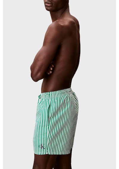 Calvin Klein Erkek Mayo Short Lv00n61045 4zf Yeşil Beyaz Yeşil Beyaz