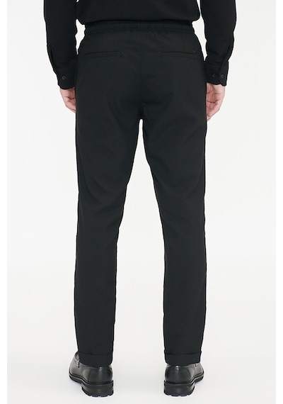 Ac&Co / Altınyıldız Classics Slim Fit Dar Kesim Beli Bağlamalı Yan Cepli Erkek Pantolon - Siyah