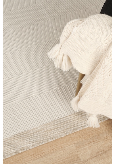 Sisalux 3084 Krem Bej Yuvarlak Sisal Dokuma Jüt Kilim Hav Toz Vermez Mutfak Oturma Odası Halısı Krem - Bej