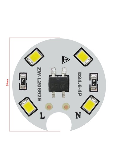 Led Pcb Aliminyum 220 Volt 1 Watt Beyaz Pk-5257