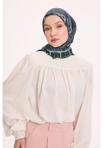 Silk Home Dört Mevsim Antik Motif Viskon Velora Eşarp 6420 Zümrüt Yeşili
