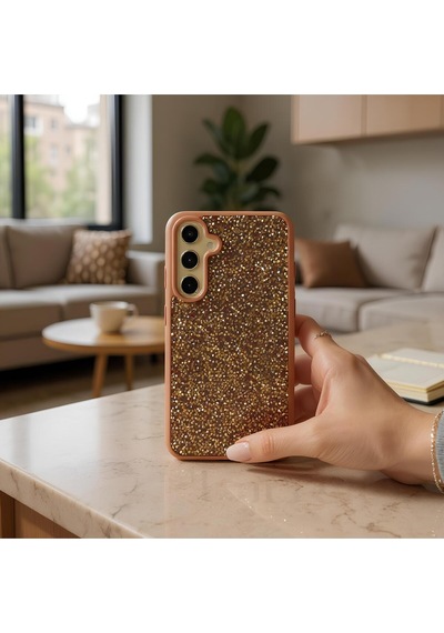 Samsung Uyumlu Galaxy A25 Kılıf Pırlanta Parlak Taşlı Tasarım A++ Kalite Kapak