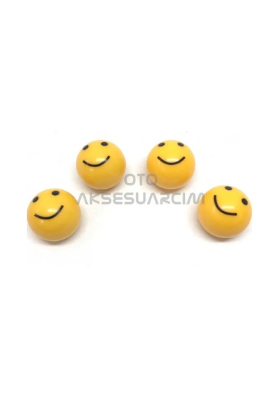 Northcity Gülen Emoji Lüx Sibop Kapağı Sarı - Emojili Pratik Kapağı 4'lü Set
