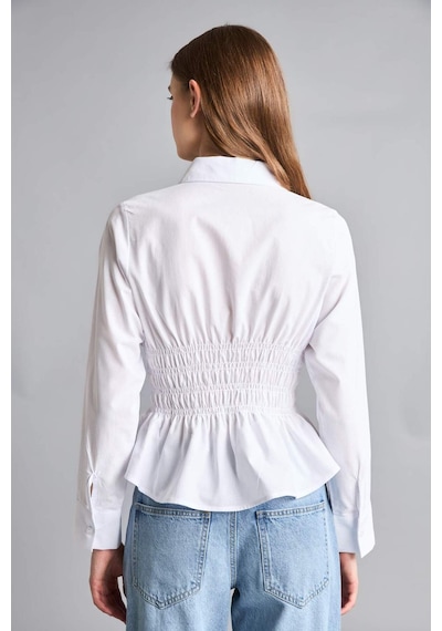 Defacto Fıtted Poplin Uzun Kollu Gömlek H9700ax26smwt79 Beyaz-wt79