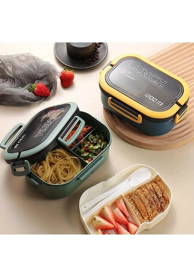 Jouis Beslenme Kutusu 1200 Ml 2 Katlı 6 Bölmeli Bpa'sız Pp Plastik Sefer Tası Ve Beslenme Çantası - Lunch Box, Ça Diğer