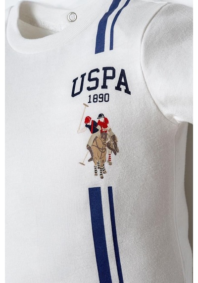 U.S. Polo Assn. Erkek Bebek 2 Li Şort T-şhirt Takım Beyaz-2260 beyaz