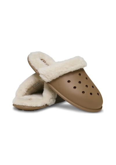 Crocs Classic Fuzz Scuff Terlik Taba