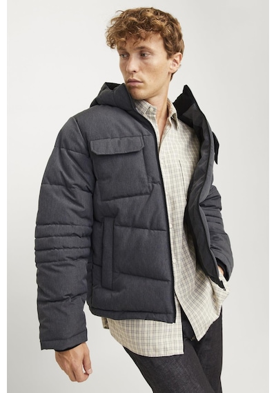 Jack & Jones Jjbuıld Puffer Jacket Koyu Gri 12256858 Cok Renklı