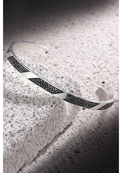 Frnch Erkek Handmade Antik Desenli Kelepçe Frj11174-1274-A2 Beyaz