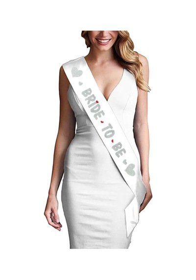 Bride To Be Kuşak. 160 Cm x 6 Cm - Gümüş