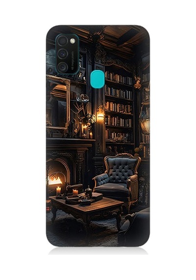 Samsung Galaxy M21 Uyumlu Kütüphane Odası Desenli Silikon Kılıf