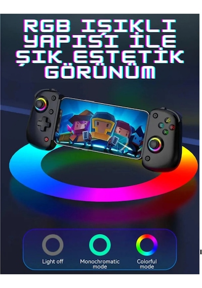 Turbo İle Teleskopik Oyun Denetleyicisi Titreşim Gamepad Android iOs Uyumlu  Ps3 Ps4 İçin Bt 5.2 D8 Pro