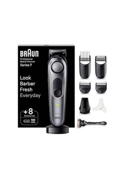 Braun Sakal Düzeltici Erkek Serisi 7, Erkek Sakal Düzeltici, 8 Aksesuarlı, Ömür Boyu Ultra Keskin Bıçak, 100 Dak. Pilli, Kablosuz Sakal Tıraş Makinesi, 40 Boy, Su Geçirmez, Bt7420, Gri Braun Sakal Düzeltici Erkek Serisi 7, Erkek Sakal Düzeltici, 8 Aksesuarlı, Ömür Boyu Ultra Keskin Bıçak, 100 Dak. Pilli, Kablosuz Sakal Tıraş Makinesi, 40 Boy, Su Geçirmez, Bt7420, Gri