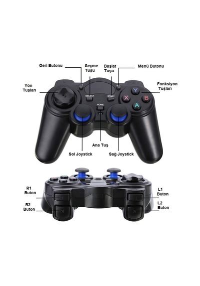 Luve Store 2.4 Ghz Kablosuz Oyun Kolu Gamepad Android Telefon Pc Tv Box Ps3 Uyumlu