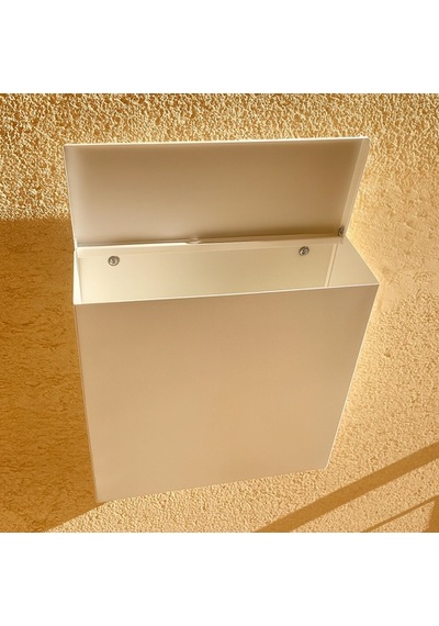 Modern Metal Posta Kutusu Ve Dış Kapı Numara Tabelası 30 33 10 Cm Su Geçirmez, Dayanıklı, Beyaz