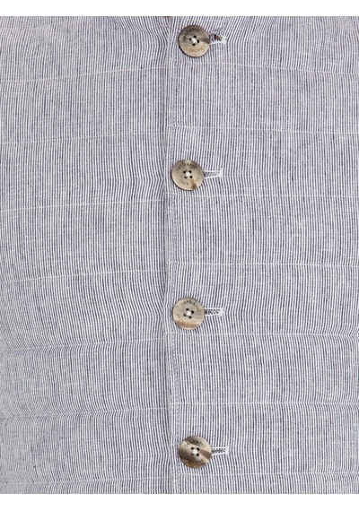 Cacharel Açık Gri Slim Fit Keten Karışımlı Mont Yelek
