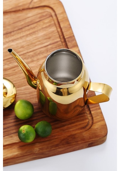 Komple Çelik Gold 560 Ml Yağdanlık Sosluk Ve Sirkelik Cin995sr Altın