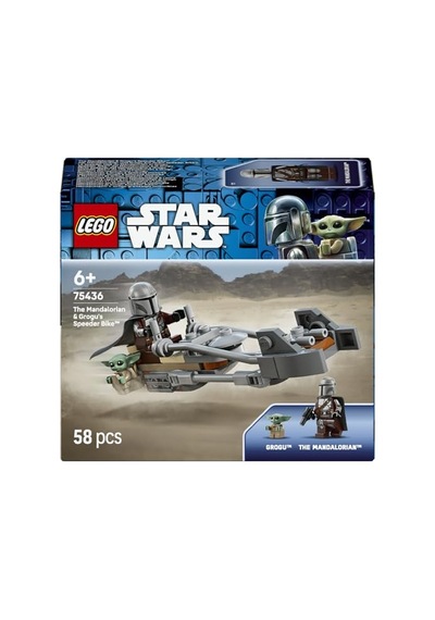 Ve Nun Hız Motoru 75436-6 Yaş Ve Üzeri Çocuklar Için Blaster Silahlı Mandalorian Minifigürü Ve Içeren Yaratıc