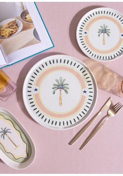 The Mia Italian Summer Servis Tabağı 30 Cm Çok Renkli
