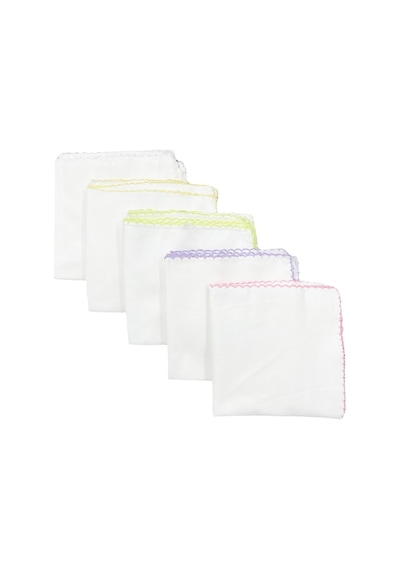 Ekebaby 10'lu Lüx Bebek Penye Mendili 28 x 28 CM Sarı-Pembe Sarı - Pembe