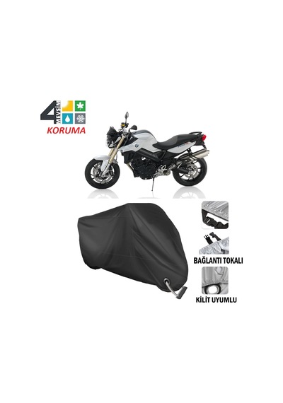 Bmw F800 R Motosiklet Brandası ( Kilit Uyumlu - Siyah
