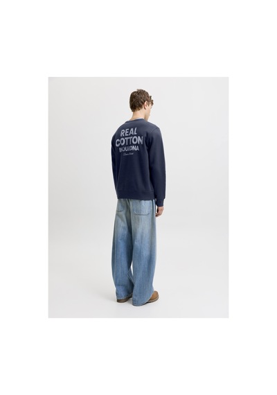 Jack & Jones Jjedover Graphıc Sweat Crew Sn Lacivert Jack & Jones Jjedover Graphıc Sweat Crew Sn Lacivert