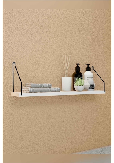 Duvar Rafı Kitaplık Mutfak Banyo Yaşam Alanı 15 X 55 Cm 1 Adet - Byz-syh Beyaz
