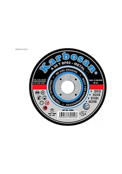 Karbosan Metal Kesme Kesici 115x3.0x22 5 Adet