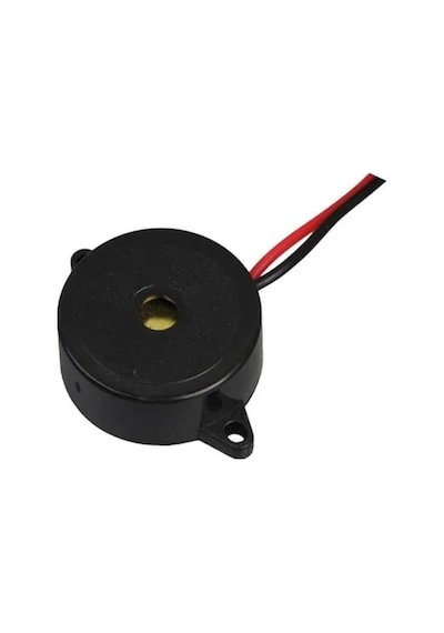 12v-24v Dc 23mm Kablolu Aktif Buzzer Sesli Uyarı Cihazı