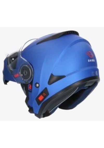 Shiro Flip Up 4133 SH 508sv Tırıton Monoclour SolidMat Güneş Gözlüklü Motosiklet Kaskı Mat Mavi
