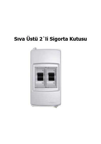 Sıva Üstü 2`li Otomat Sigorta Kutusu