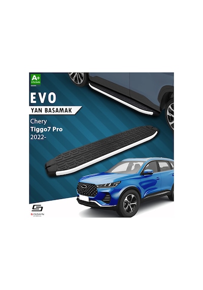 S-dizayn Chery Tiggo7 Pro Evo Aluminyum Yan Basamak 183 Cm 2022 Üzeri A+ Kalite