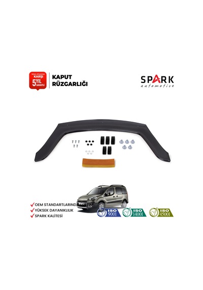 Peugeot Partner Tepee 2009-2015 Yıl Aralığı Uyumlu Ön Kaput Rüzgarlık 3mm