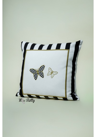 Papillon Dekoratif Yastık Kılıfı Modern Kırlent Kılıfı 45 x 45
