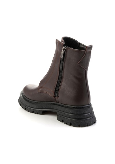 Bambi Kahve Hakiki Deri Kadın Bot & Bootie K02286089903 Kahve