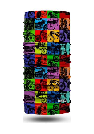 Bobrear Bej Şal Desenli Paisley Çok Amaçlı Buff Bandana Boyunluk Çok Renkli