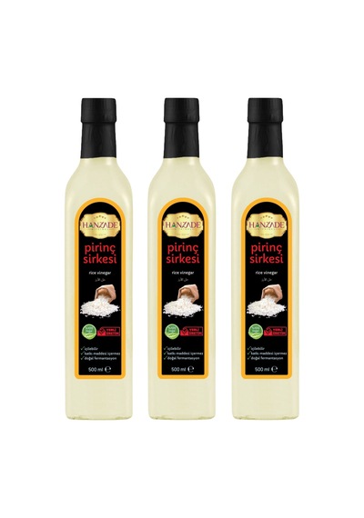 Hanzade Bitkisel Pirinç Sirkesi 3 x 500 ML