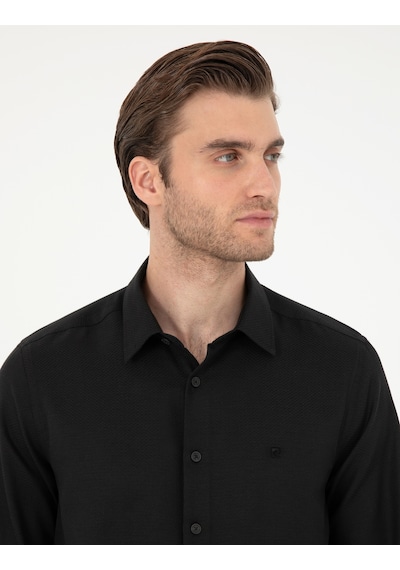 Pierre Cardin Erkek Siyah Gömlek Desenli 50294742-vr046 Siyah