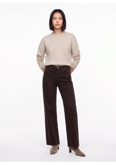 Jeep Kahverengi Kadın Denim Pantolon Model-53144 Kahve