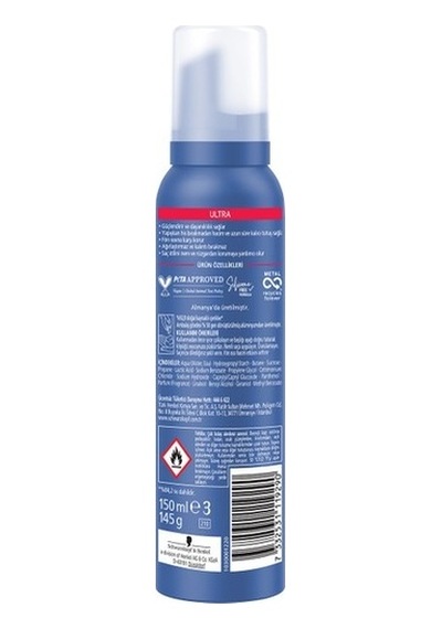 Taft Saç Köpüğü No:4 Ultra Güçlü 150ml