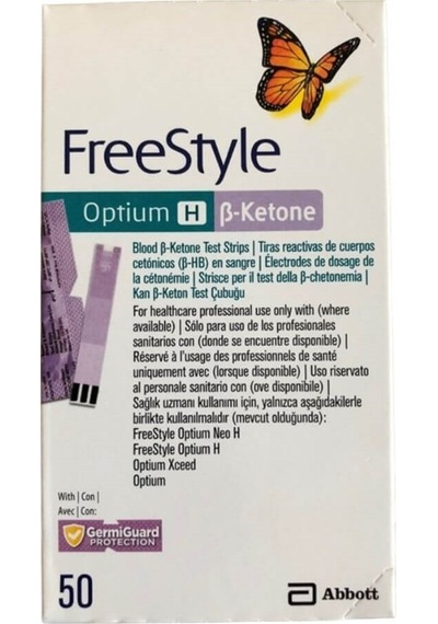 Keton Kiti Free Style Test Strips Optium H B Keton Test Çubuğu 50