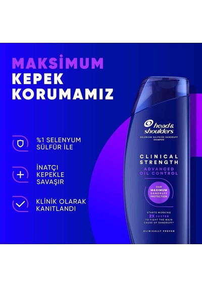 Clinical Strength Advanced Oil Control Yağ Dengeleyici Şampuan 400 Ml X2 Adet