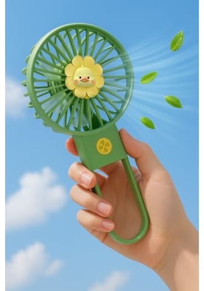 Taşınabilir Mini Usb Fan Led Işıklı Masa Üstü 3 Kademeli Dahili Işık Şarj Edilebilir Mini Vantilatör Soğutuc