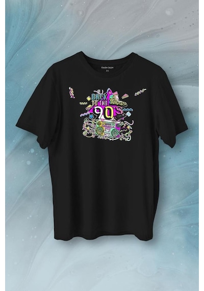 Doksanlar Pop 90's Retro Vintage Baskılı Tişört Unisex T-shirt 001